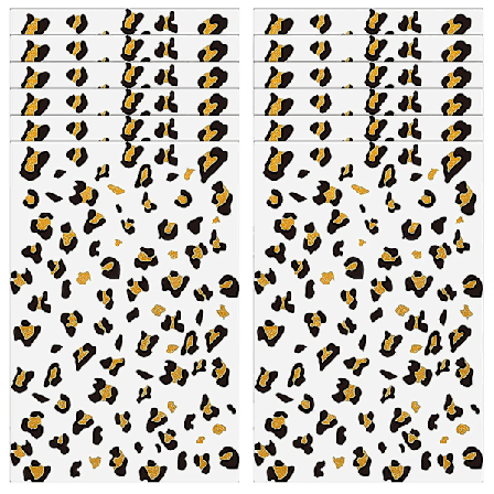 12 Ark Leopard-Tatoveringer Midlertidige Whiskers Tatoveringer Leopard Print Midlertidige Tatoveringer Brune Leopard Ansigtsklistermærker Guld 