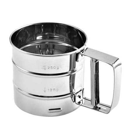 Mesh Mjöl Sil Cup Pulver Sil SILVER