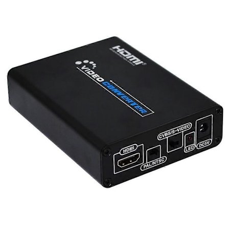 HDMI - komposiitti / AV S-Video -muunnin RCA CVBS/L/R -videomuunninsovitin, EU-pistoke