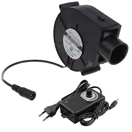 EU Plugg BBQ Vifte 9733 Luftblåser DC12V 4500R Justerbar AC100-240V for Grill