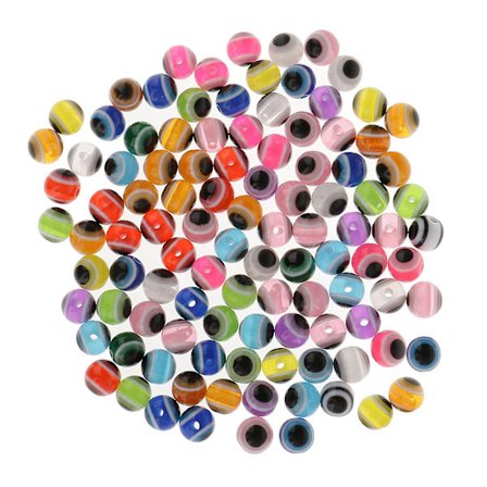 100x Fiskeperle Agn Eggsett Flytende Ballstopper Harpiks Egg Svart 6mm