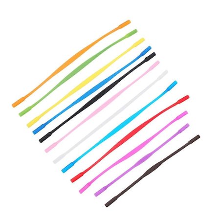12 kpl Liukumattomat silmälasinauhat Yksinkertaiset silmälasien hihnat Kannettavat kevyet silmälasinarut Silmälasitarvike (Satunnainen väri)