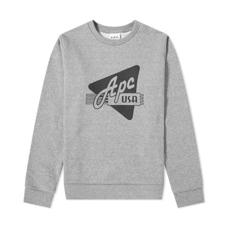 A.p.c. Sweatshirts , Grijs , Heren , Maat: S