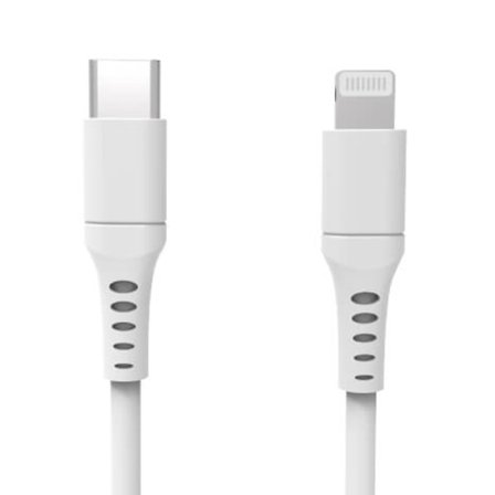 GEAR Laddkabel MFi USB-C till Lightning 3m Vit