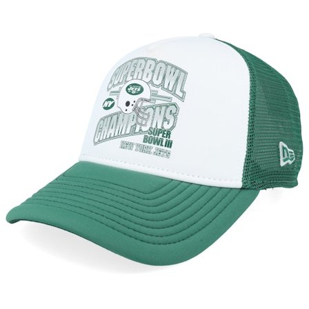 New Era - NFL Branco trucker Boné - New York Jets Super Bowl Green/White A-frame Trucker @ Hatstore