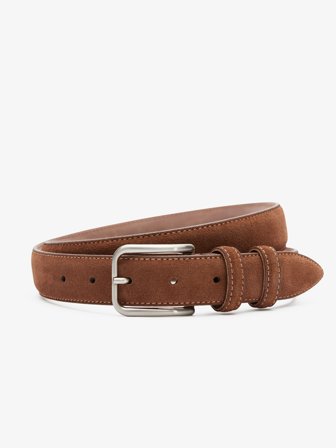 John Henric Men's Brauner Wildledergürtel Size 85