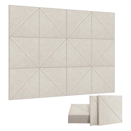12 Pack Akustikpaneler, 12 X 12 tum Dekorativa Ljudisoleringspaneler, Vägg Och Tak Akustiska P
