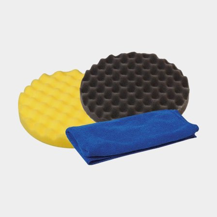 Polijstkit 1852-Marine, polijstschijf (Ø200 mm) + waxschijf (Ø200 mm) + microvezeldoek (40 x 38 cm)