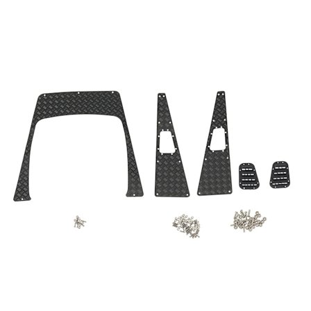 Metall Anti-skid Plate Insugsgaller Huv Skid Plate Dekoration För Trx4 -4 1/10 Rc Crawler Bil