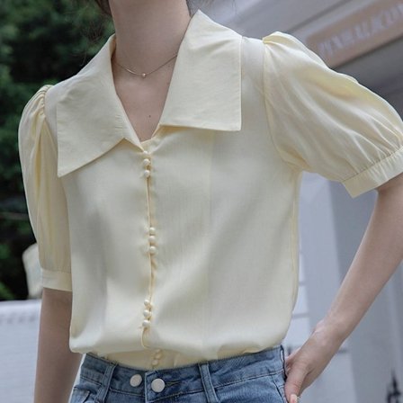 Halværmede bluse Dameskjorter GUL M