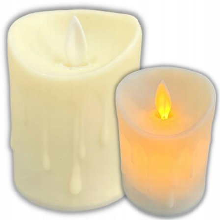 LED-lysinnlegg for gravlys på batteri, bevegelig flamme, 8 cm