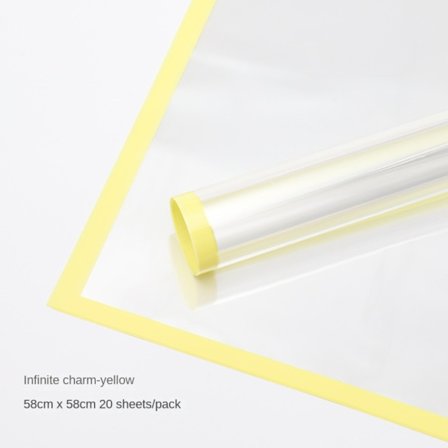 Blomsterindpakningspapir Rulle Buket Indpakningspose GUL