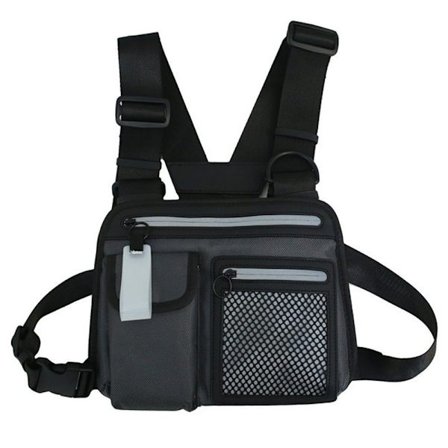 Funktionell väst ficka väst ryggsäckar bergsklättring bröstväska bröstsele
