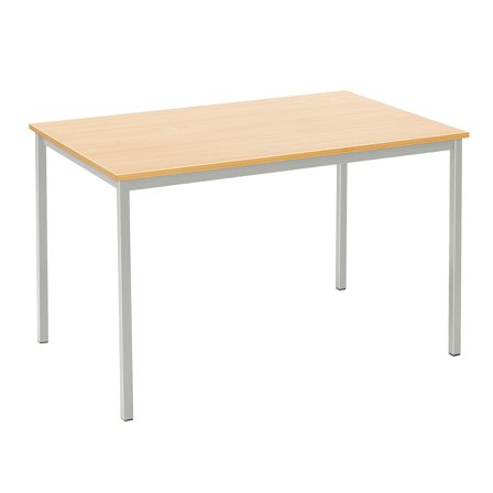 Kantinentisch JAMIE, 1200 x 800 mm, Buche/alugrau