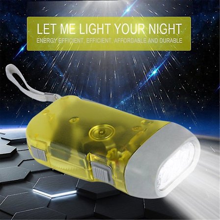 3 LED Dynamofickalampa Handpress Camping