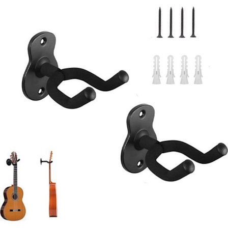 Gitarr Väggfäste - 2 Stycken - Väggfäste för Upphängning av Gitarrer - Väggkrok - Gitarrhängare - Gitarrhållare för Väggen - Gitarrtillbehör - 