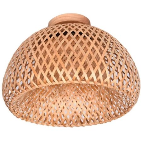 Flet Flet Rattan Loftlampe Pendellampe til Soveværelse Spisestue, 30X18Cm