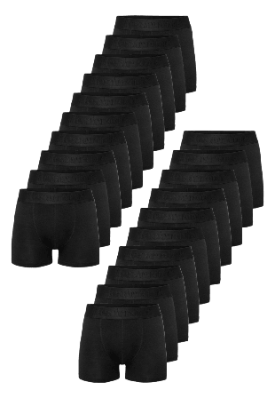 Resteröds Ekologisk Bomull, Boxer, 20-pack, Svart Kalsonger Herr S