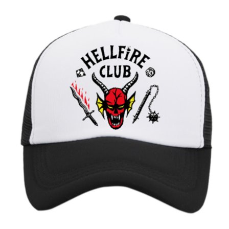 Stranger Things Säsong 4 Cosplay Hellfire Club Hat Cap black black