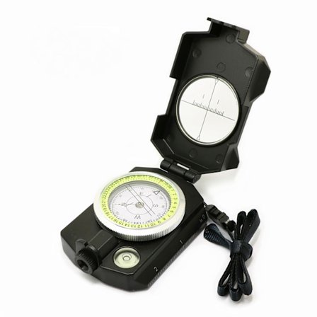 Utendørs sinklegering amerikansk kompass lysende metall multifunksjonelt kompass med hellingsmåling