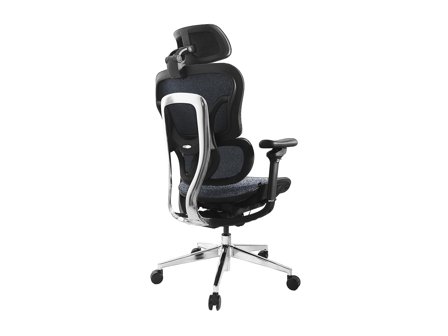 Equip Ergonomischer Bürostuhl mit Kopf und Armstützen bl-sw