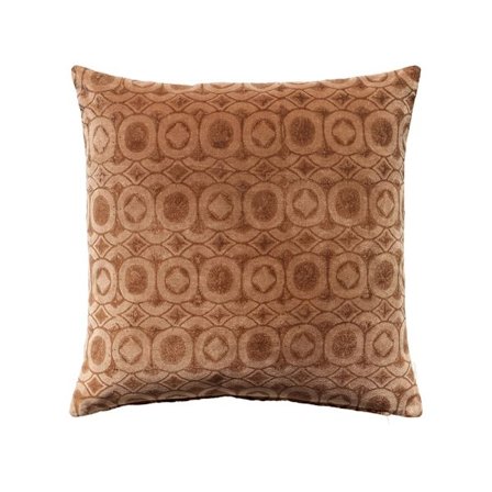 Dekorativ pude 50x50cm bomuld viskose karamel beige