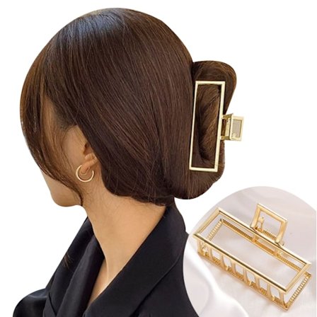 Guld metall hårklämmor för kvinnor