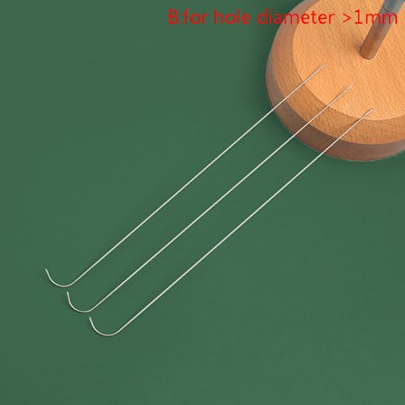 Big Eye Curved Beading s Rustfritt stål Sewing s Bead Spinner