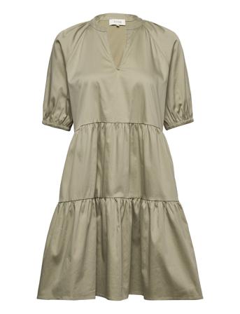 Lr-Isla Solid Lyhyt Mekko Khaki Green Levete Room