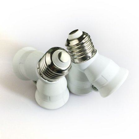 E27 Sokkelomformer 2 i 1 Baseadapter med 2 adaptere for LED-lamper, glødelamper og CFL-lamper [Energiklasse A+]