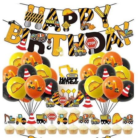 Fødselsdagsfest Tilbehør, Transportmiddel Tema Dekoration Fødselsdagsfest Dekorationer