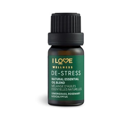 I Love, Wellness De-Stress, Lemongrass, Rosemary, Rucalyptus and Lavandin, Essential Oil, 10 ml