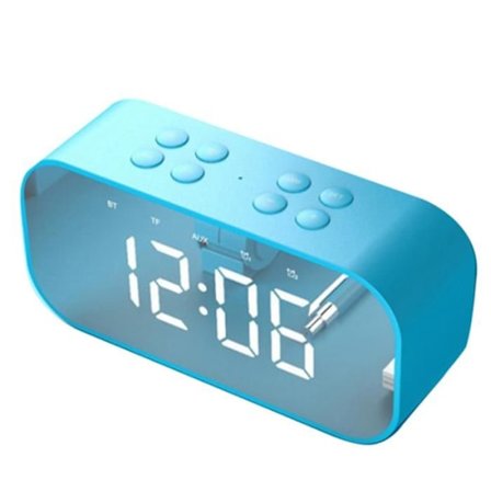 Bluetooth-högtalare - TD - LED Digital Klocka - Spegel Alarm - 2000mA Batteri - Handsfree Funktion