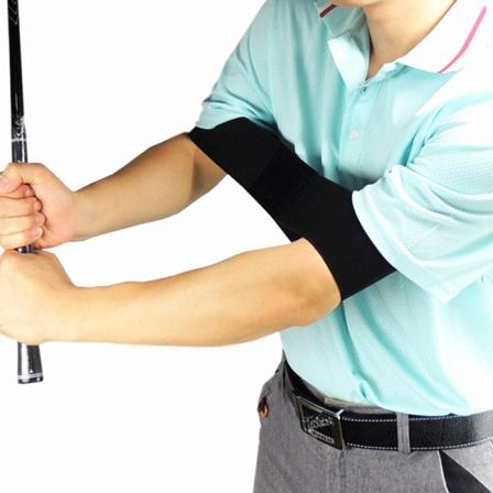 Svart Golfträning Hjälpsvingarmsbälte 2st Golfsving Korrigering av hållning Bälte Korrigering av muskelminne Formkorrigering