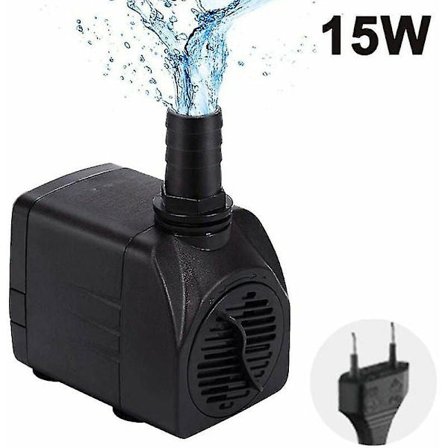 Sukeltava pumppu, erittäin hiljainen vesipumppu suihkulähdepumpulla, jossa 5 jalan virtajohto, 3 suutinta akvaarioon, kalasäiliöön, patsaaseen, 