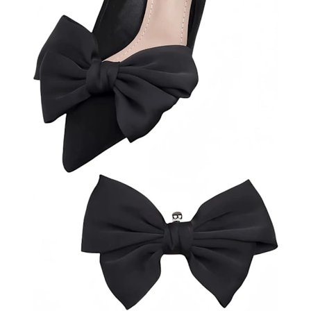 2 stk. Elegante Skoklips med Sløjfe til Kvinder - Aftagelige Spænder til Støvledekoration - Tilbehør til Bryllupsfest