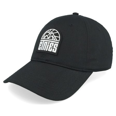 Etnies - Mtn Patch Strapback Black/White Dad Cap Unconstructed Black Cap - @ Hatstore