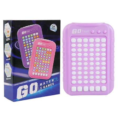 Håndholdte spill for barn - Bærbar mini spillkonsoll for reise, billettleke, elektronisk læringssystem i lilla