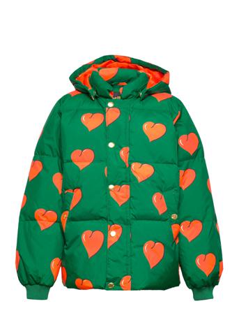 Hearts Puffer Jacket Fôret Jakke Multi/mønstret Mini Rodini