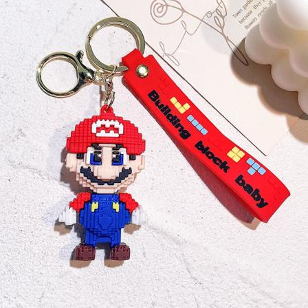 30 stilarter Super Mario nøglering Mario Bros Luigi Toad Yoshi Bowser Action Figur Model Pvc tegneserietaske Dukke Vedhæng Legetøj Gaver Høj kvalitet 