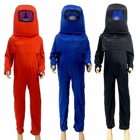 Among Us Cosplay Kostyme Fancy Dress Up Spillsett For 6-12 År Gamle Barn -a