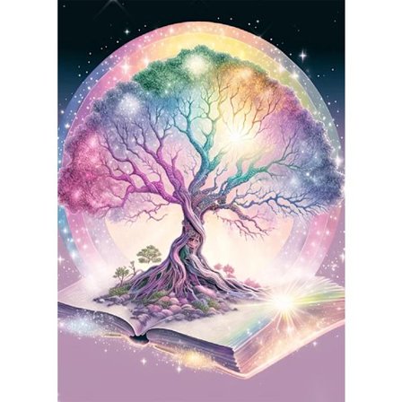 30x40cm 5 Diamantmålning Set för Barn - Livets Träd 2# Diamant