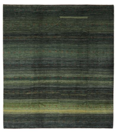 262X290 Tappeto Loribaft Fine Moderno Nero/Verde Scuro Grandi (Lana, ) Carpetvista