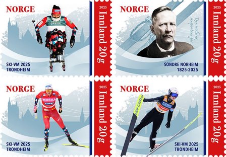 Norge - VM i Ski 2025 - Postfrisk sæt 4v