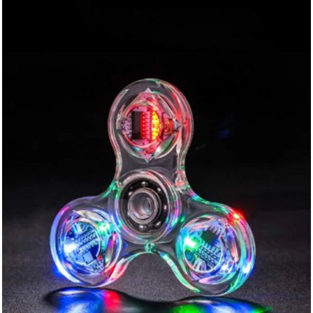 Fantastisk tilbud til lav pris! Lysende LED Fidget Spinner - Transparent A A