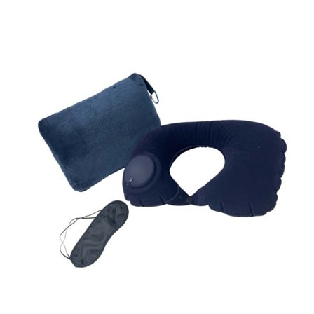 Vikbar Resefiltset med Uppblåsbar Kudde & Ögonmask - Optimal Komfort På Språng