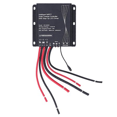 MPPT Solcelle Laderegulator 20A 40W 80W IP67 Vandtæt Solpanel Batteri Regulator med Trin LED Driver 3.2V 6.4V