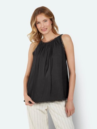 B. COPENHAGEN - Top - Sort - Blondedetaljer