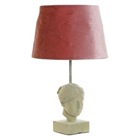 Bordslampa Dkd Home Decor Vit Sammet Harts 250 V 60 W (26 X 26 X