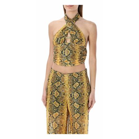 Gcds Topwear Ss22W140347S Gul, Dame